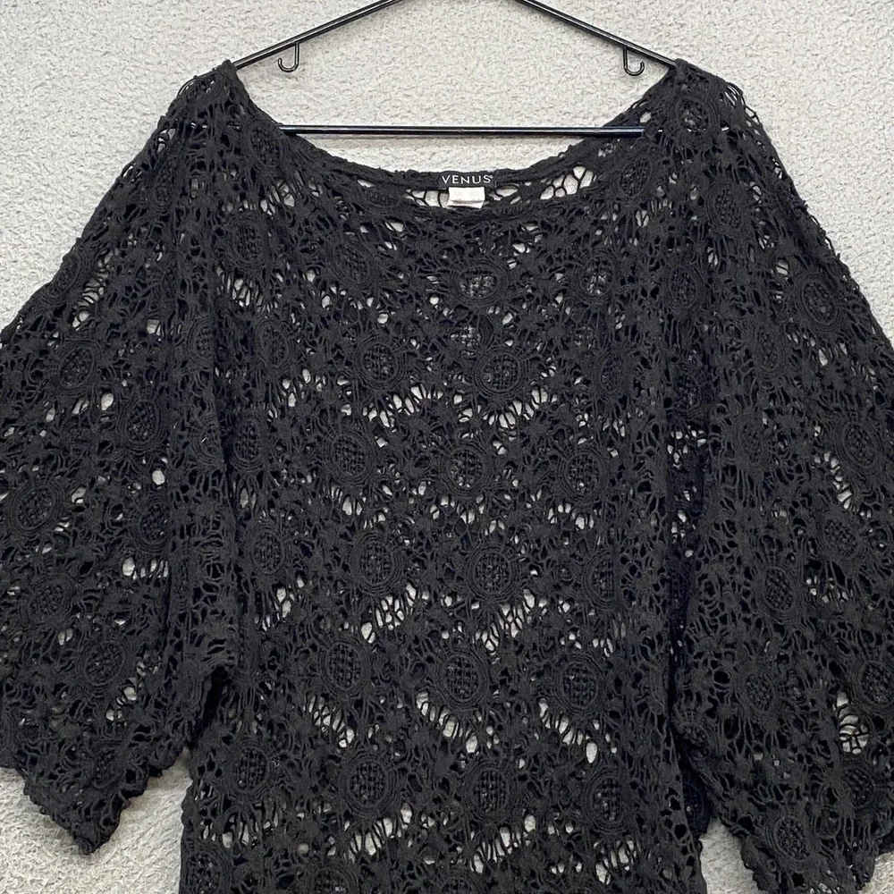 Venus Lace Dress Womens Medium Goth Grunge‎ Coverup Layering Wide Sleeves Punk